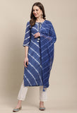 Blue Pure Cambric Cotton Embroidered Kurta Set With Dupatta