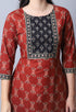 Brown & Black  Pure Cambric Cotton Jaipuri Printed Kurta Set With Dupatta