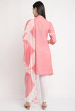 Pure Cambric Cotton Embroidered Kurta Set With Dupatta