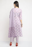 Pure Cambric Cotton Embroidered Kurta Set With Dupatta