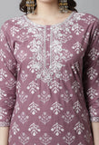 Pure Cotton Embroidered Kurta Set With Dupatta