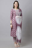 Pure Cotton Embroidered Kurta Set With Dupatta