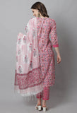 Pure Cotton Hand work Kurta Set With Dupatta