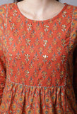 Pure Cotton Jaipuri Printed & Hand Work Kurta Set With Dupatta