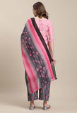 Baby Pink Cotton Printed Salwar Suit with Dupatta