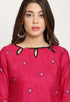 Rajnandini Magenta Cotton Blend Printed Salwar Suit