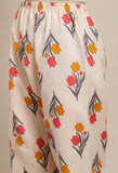 Peach Cotton Printed Salwar Suit with Dupatta