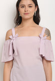 Light Purple Polyester Solid Top