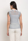 Grey Georgette Solid Top