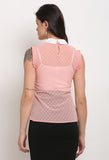 Light Pink Georgette Solid Top