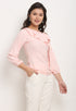 Light Pink Polyester Solid Top